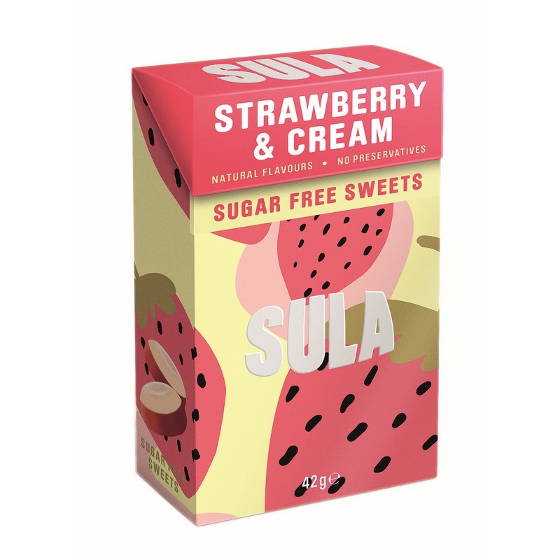 Sula Sugar Free Strawberry & Cream Carton 42g