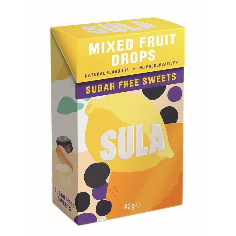 Sula Sugar Free Mixed Fruit Drops Carton 42g