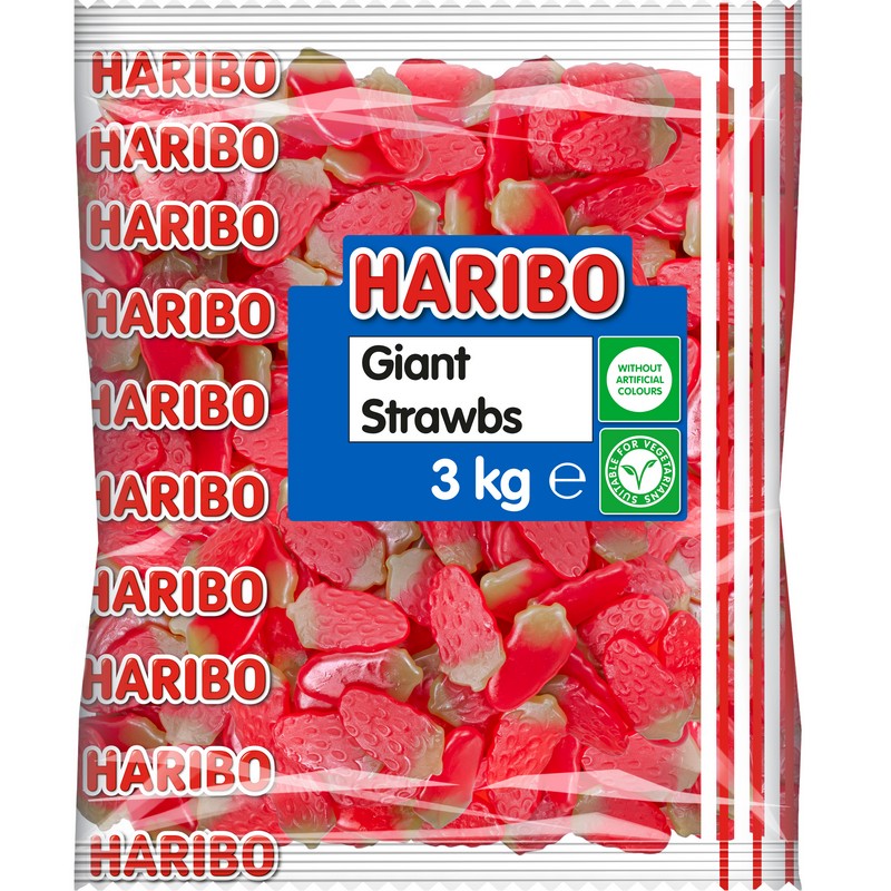P&M Haribo 3kg Giant Strawbs