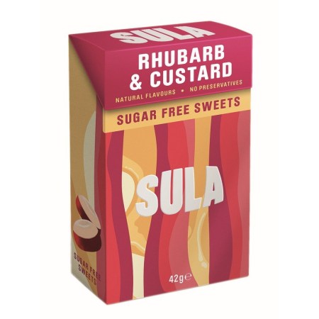 Sula Sugar Free Rhubarb & Custard Carton 42g
