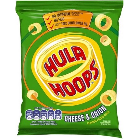 Hula Hoops Cheese & Onion 34g
