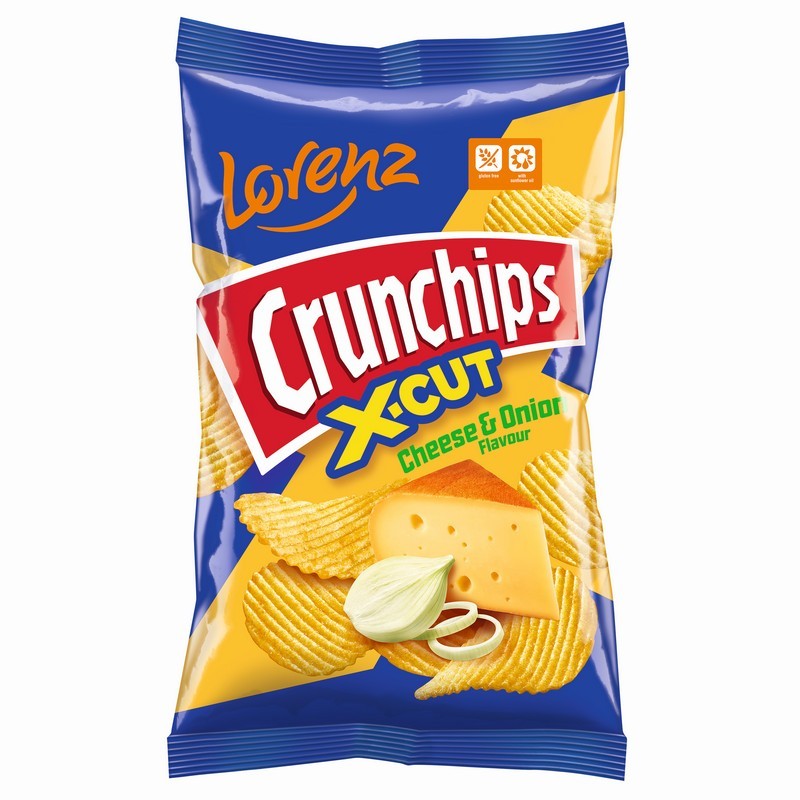 Lorenz Crunchips X-Cut Cheese & Onion 75g