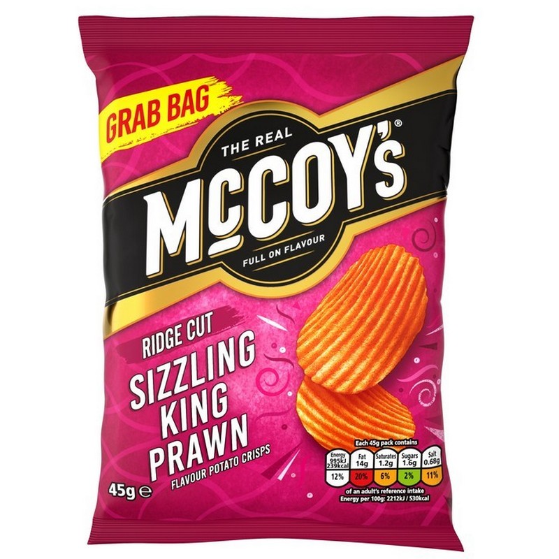 McCoys Sizzling King Prawn 45g