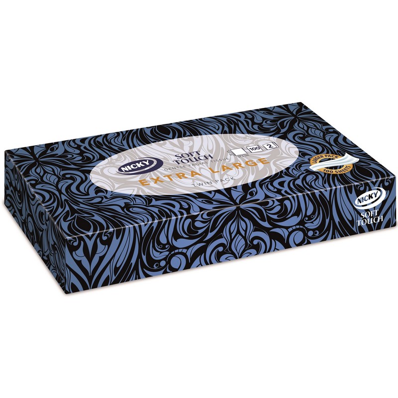 Nicky Soft Touch Facial Tissue Extra Large Twin Pack