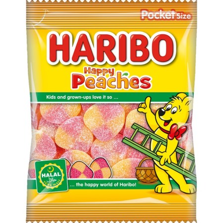 Haribo Halal Peaches Bag 100g