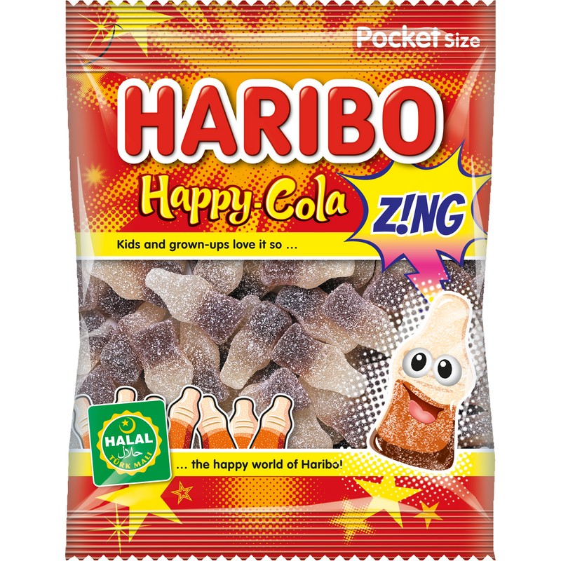 Haribo Halal Cola Zing Bag 100g