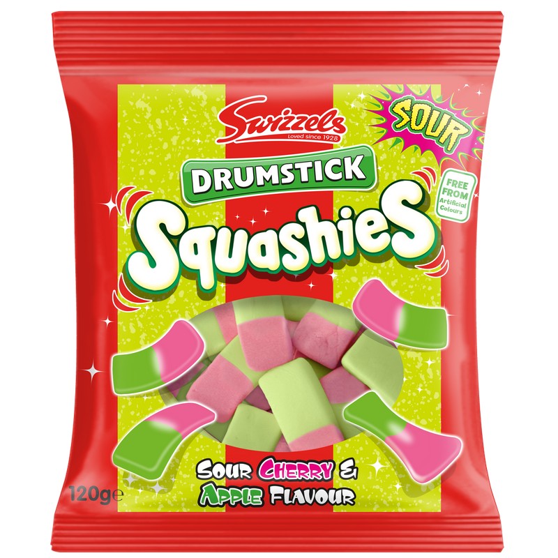 Swizzels Squashies Drumstick Sour Cherry & Apple Bag 120g