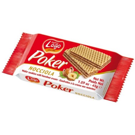 Lago Poker Wafers Hazelnut Cream 45g