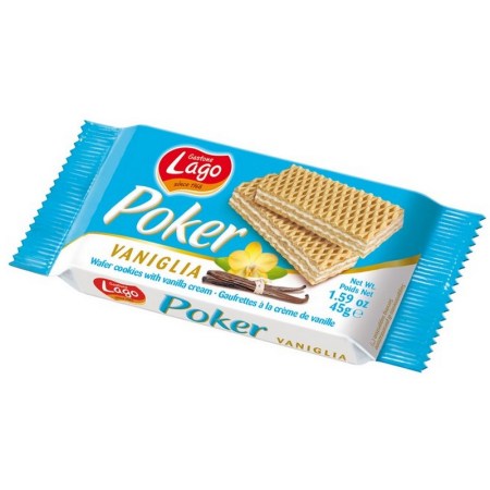 Lago Poker Wafers Vanilla Cream 45g