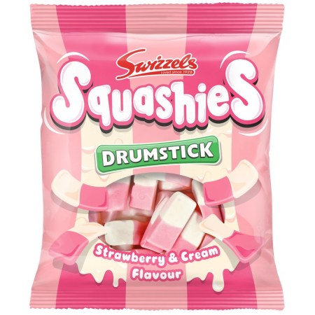 Swizzels Squashies Drumstick Strawberry & Cream Bag 120g