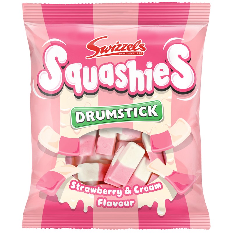 Swizzels Squashies Drumstick Strawberry & Cream Bag 120g