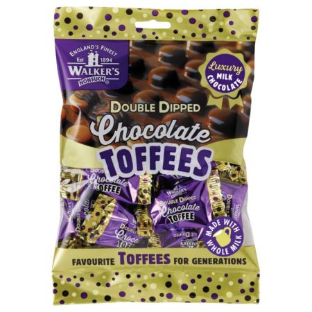Walkers Nonsuch Double Dipped Chocolate Toffees Bag 135g