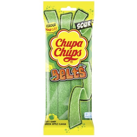 Chupa Chups Sour Belts Apple Bag 90g