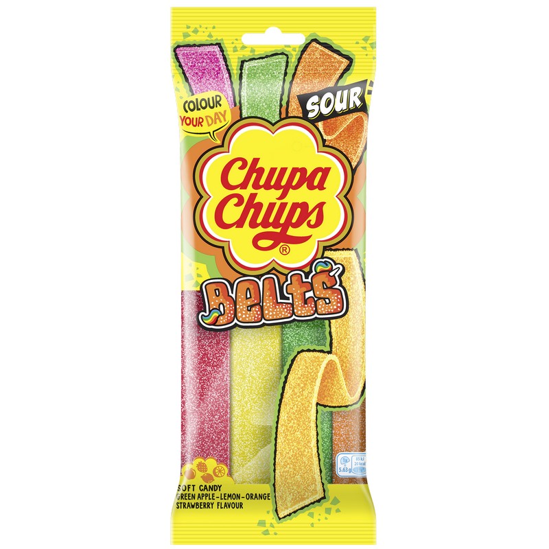 Chupa Chups Sour Belts Mix Bag 90g