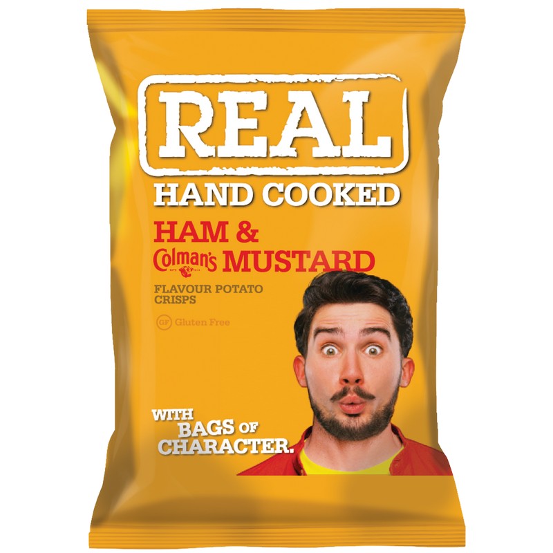 Real Crisps Ham & Colmans Mustard 35g