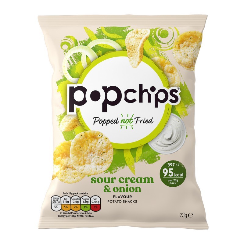 Popchips Sour Cream & Onion 23g