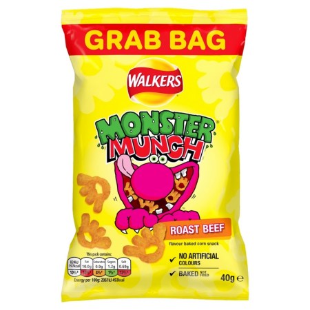 Walkers Monster Munch Roast Beef Grab Bag 40g