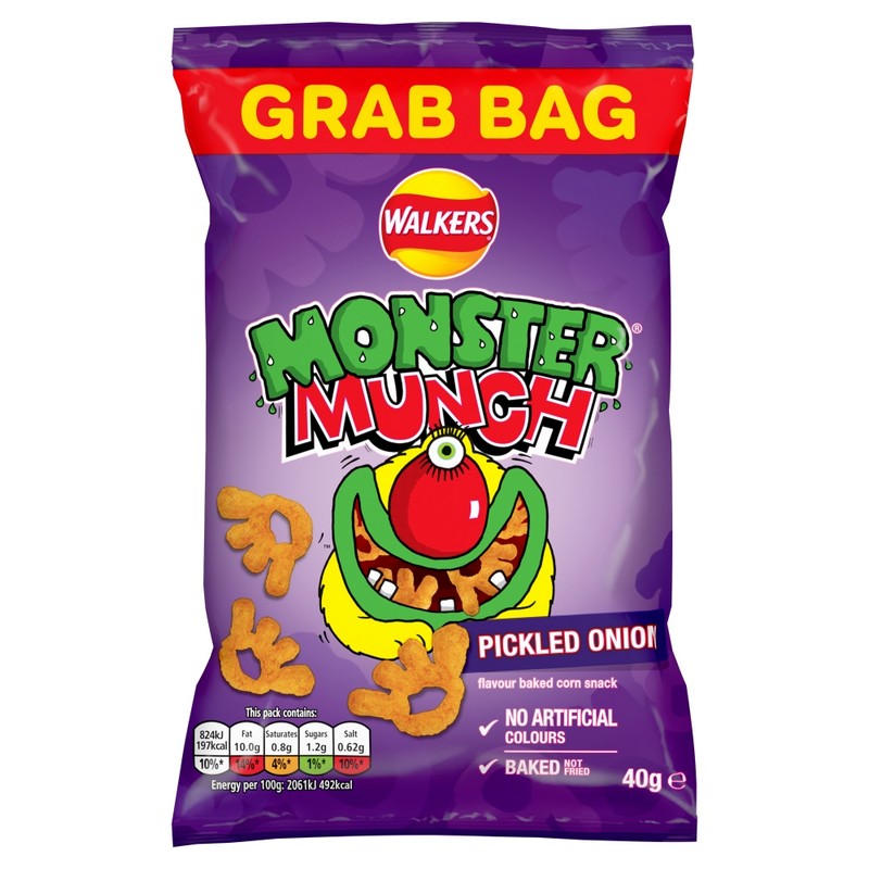 Walkers Monster Munch Pickled Onion Grab Bag 40g