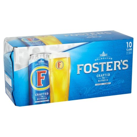Fosters Lager Can 440ml 10 Pack