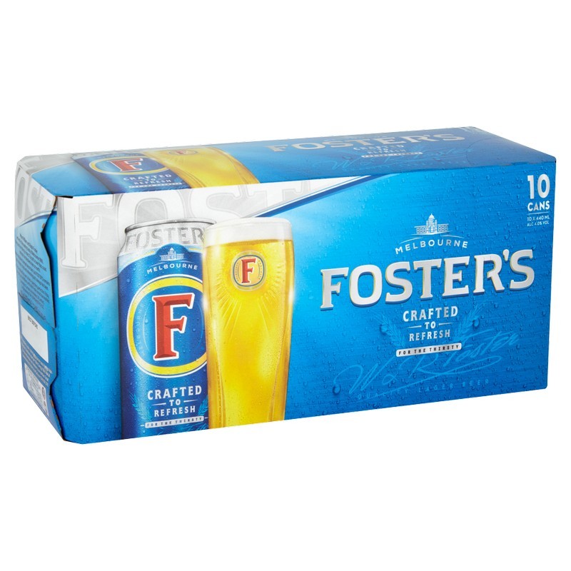 Fosters Lager Can 440ml 10 Pack