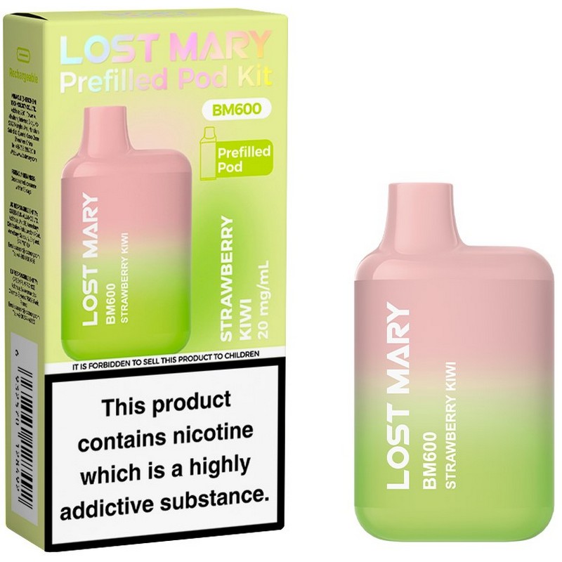 lost mary bm600 prefilled pod kit Lost Mary BM600 Watermelon Ice Prefilled Pod Kit 20mg/ml main image 1