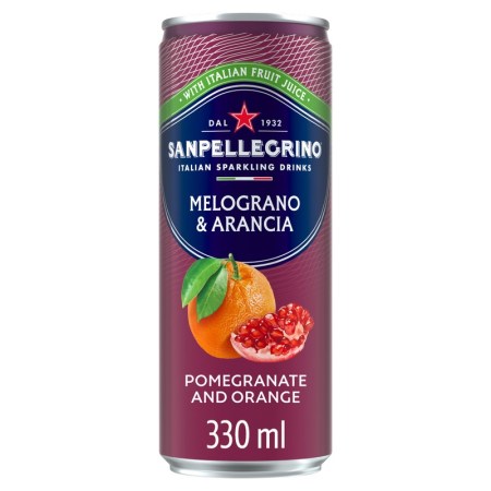 San Pellegrino Sparkling Pomegranate & Orange Can 330ml