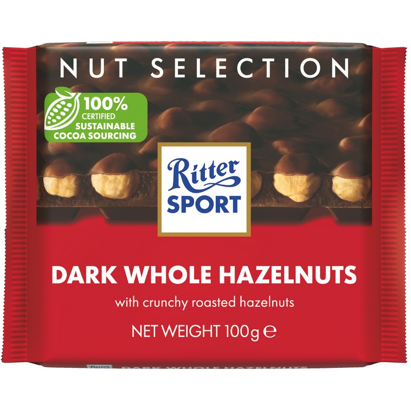 Ritter Sport Dark Whole Hazelnuts 100g