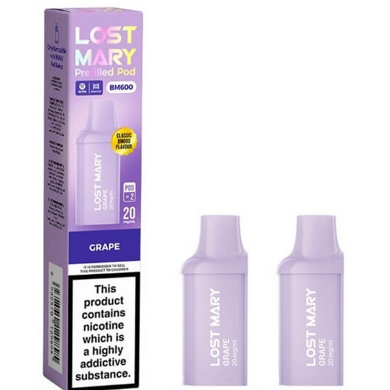 2 Pod Refill Pack Lost Mary BM600 Grape