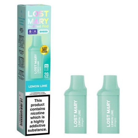 2 Pod Refill Pack Lost Mary BM600 Lemon & Lime