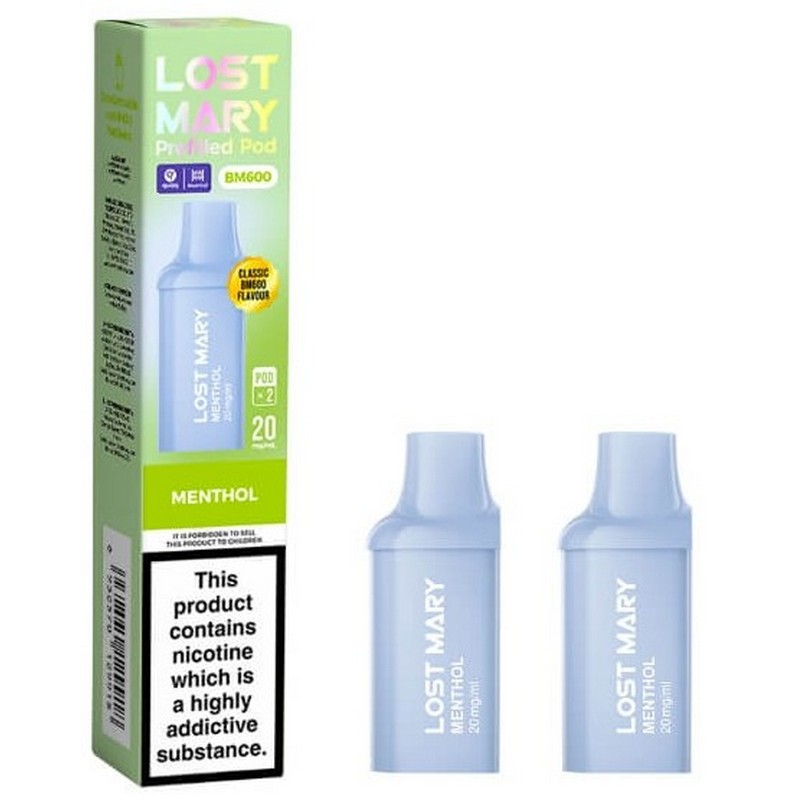 2 Pod Refill Pack Lost Mary BM600 Menthol