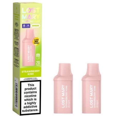2 Pod Refill Pack Lost Mary BM600 Strawberry Kiwi