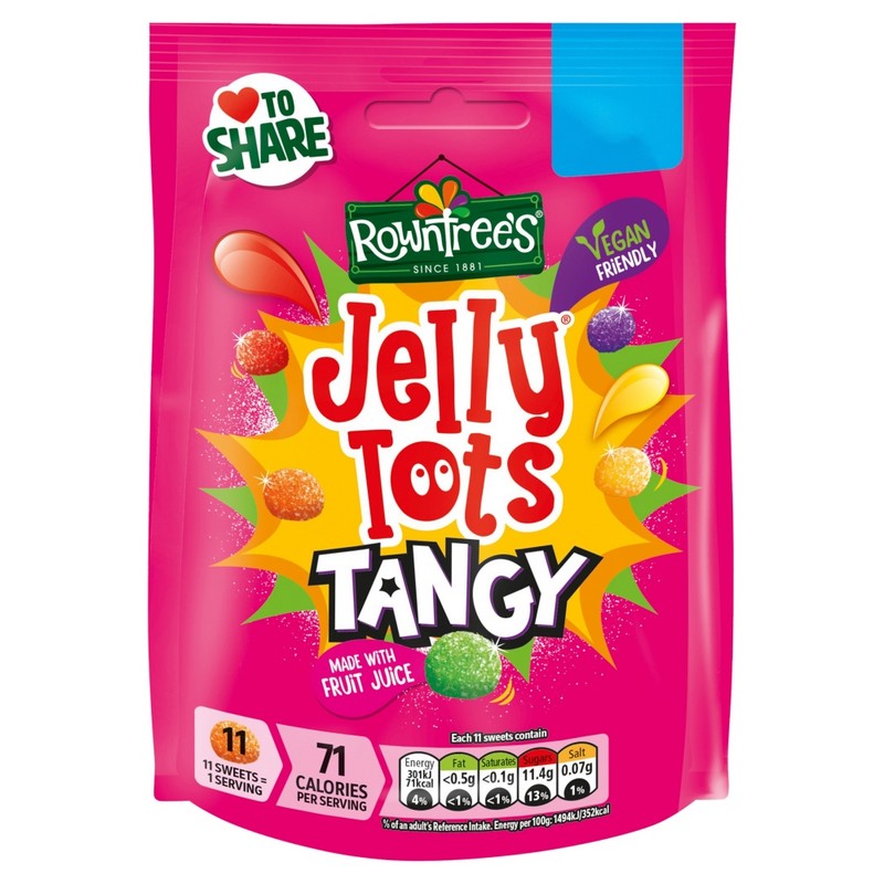 Rowntrees Jelly Tots Tangy Pouch 140g