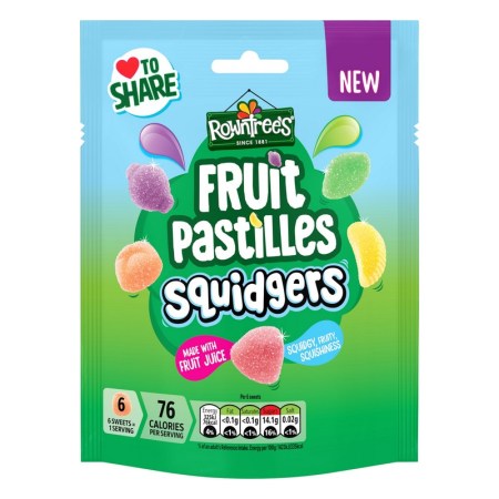 Rowntrees Squidgers Fruit Pastilles Pouch 120g