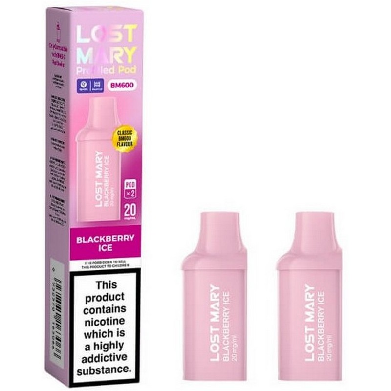 2 Pod Refill Pack Lost Mary BM600 Blackberry Ice
