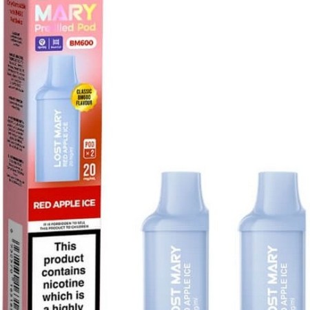 2 Pod Refill Pack Lost Mary BM600 Red Apple