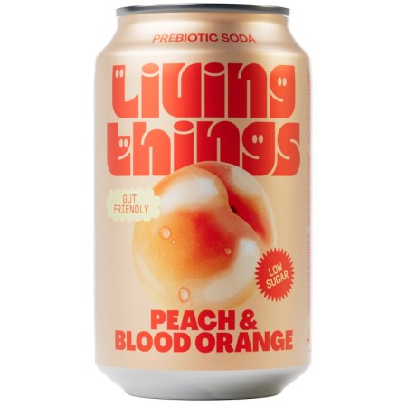 Living Things Soda Peach & Blood Orange Can 330ml