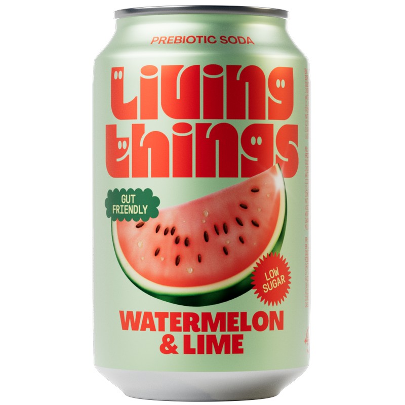 Living Things Soda Watermelon & Lime Can 330ml