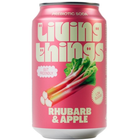 Living Things Soda Rhubarb & Apple Can 330ml
