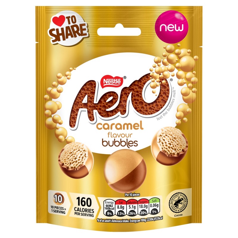 Aero Bubbles Caramel Pouch 92g