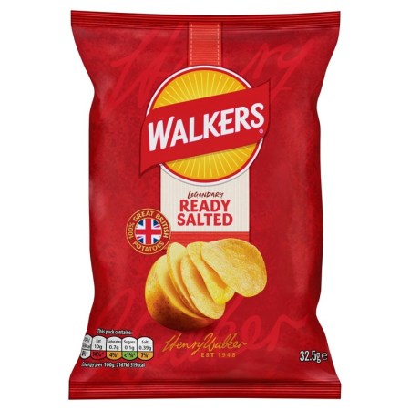 Walkers Crisps Ready Salted 32.5g