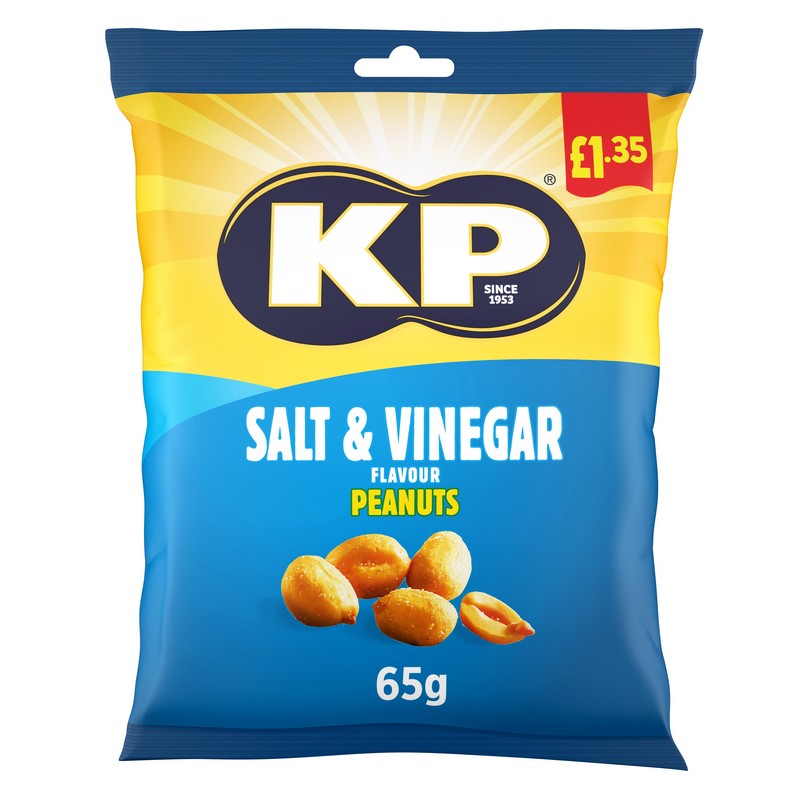 KP Peanuts Salt & Vinegar 65g £1.35*