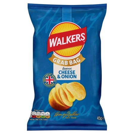 Walkers Crisps Grab Bag Cheese & Onion 45g