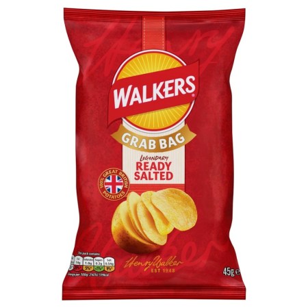 Walkers Crisps Grab Bag Ready Salted 45g