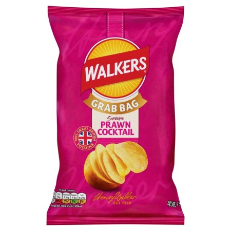 Walkers Crisps Grab Bag Prawn Cocktail 45g