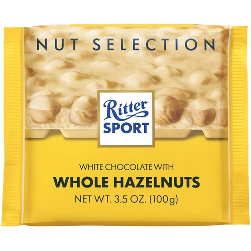 Ritter Sport White Whole Hazelnuts 100g