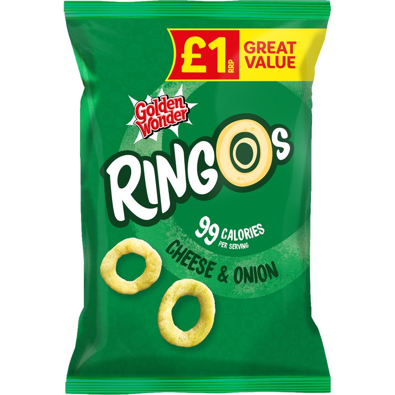 Golden Wonder Ringos Cheese & Onion 40g £1*