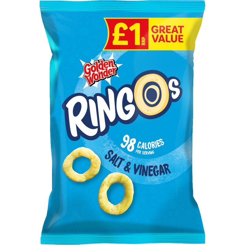 Golden Wonder Ringos Salt & Vinegar 40g £1*