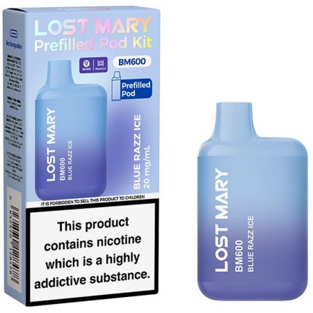 Lost Mary BM600 Prefilled Vape Kit Blue Razz Ice