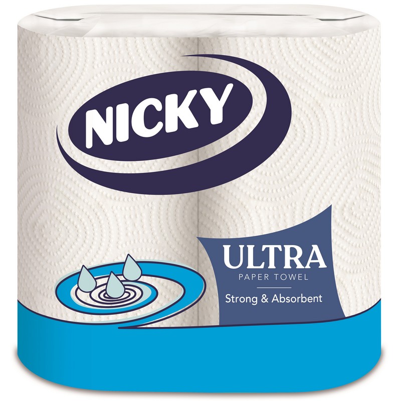 Nicky Kitchen Towel 3-Ply Ultra 2 Roll