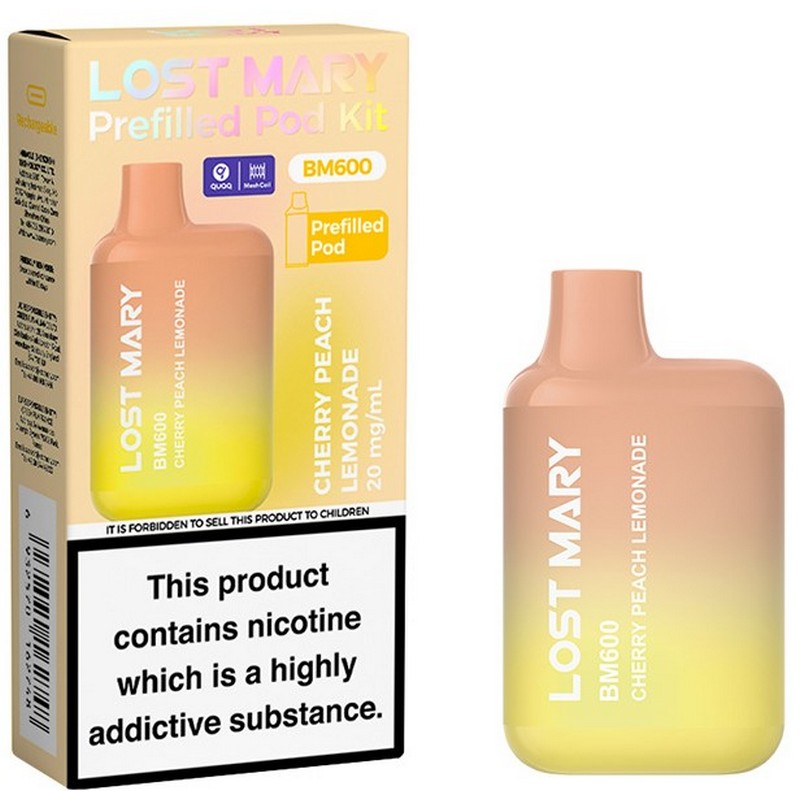 Lost Mary BM600 Prefilled Vape Kit Cherry Peach Lemonade